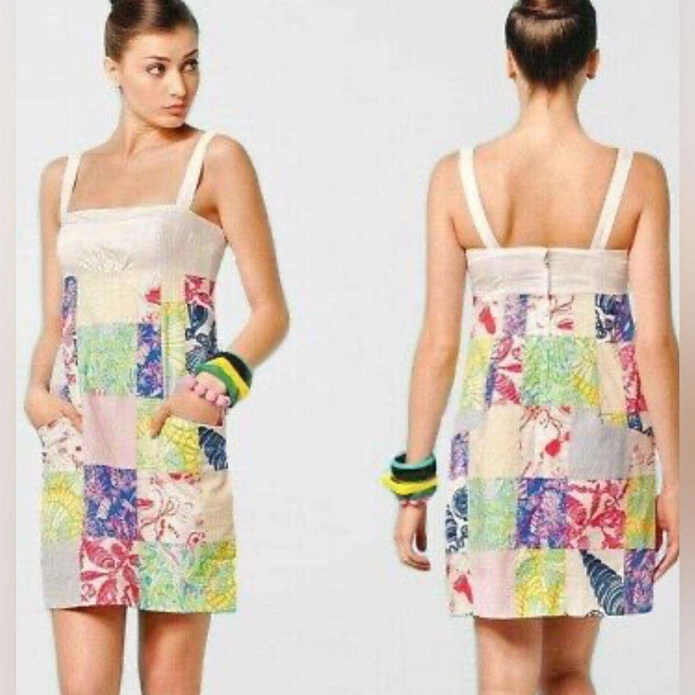 Lilly Pulitzer‎ Yesenia Square Patchwork Dress Size 0